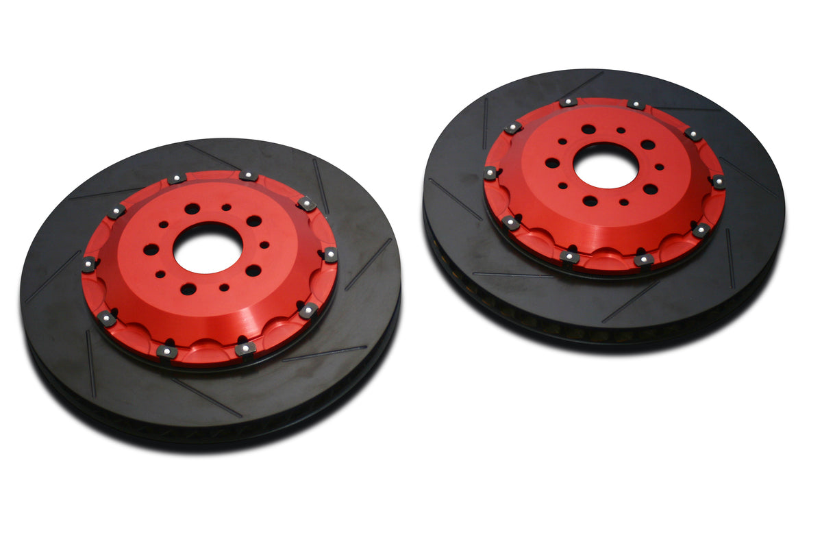 BIOT STOCK REPLACMENT D NUT 3 PIECE ROTOR REAR RED FOR LEXUS LC500 500H URZ100 GWZ100 BR.R2.LX15R-RED