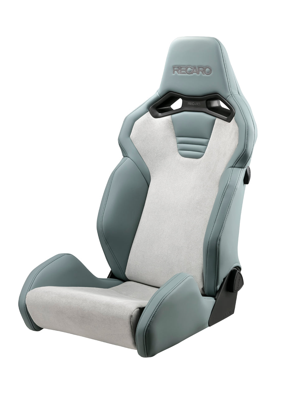 RECARO SR-S UT100 MG SG ULTRA SUEDE MELANGE GRAY AND ARTIFICIAL LEATHER GRAY COLOR WITH HEATED SEATS 81-120.21.648-0