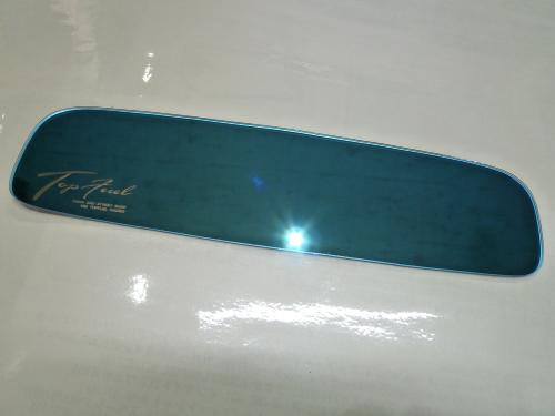 TOP FUEL ROOM MIRROR LIGHT BLUE WITH LOGO