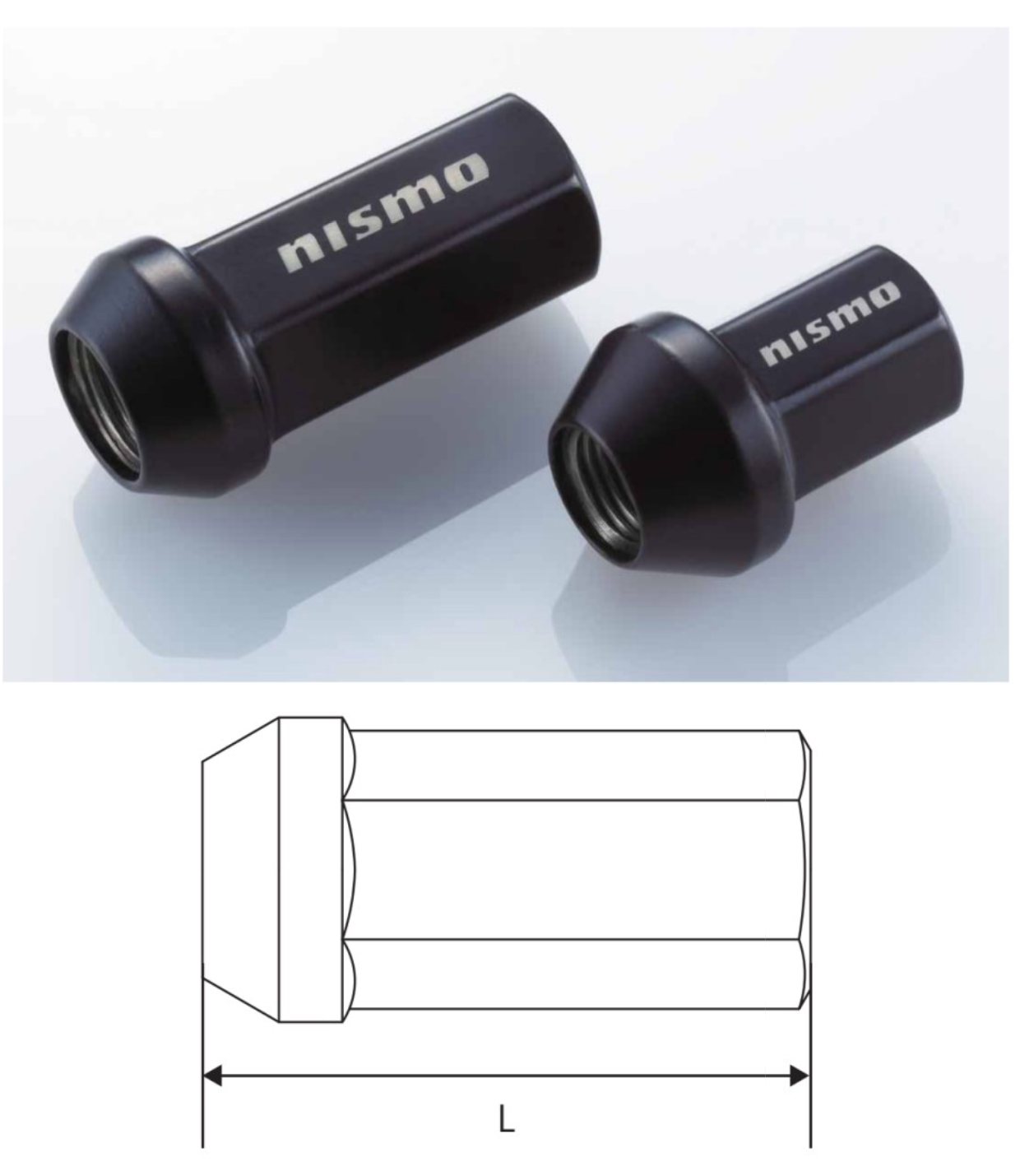 NISMO Racing Nut Long M12xP1.25 (x4)  For Multiple Fitting  40220-RN900