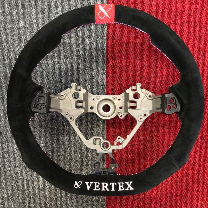 CAR MAKE T&E VERTEX SPECIFIC STEERING WHEEL TYPE-A SUEDE (VEHICLE EXCLUSIVE GR86, TOYOTA GR SERIES, LATE BRZ, ETC.) STE-GR86A FOR  CARMAKETE-00051