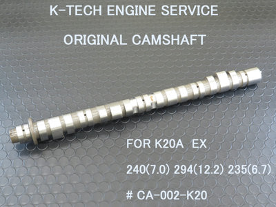 K-TECH ENGINE SERVICE ORIGINAL CAMSHAFT K20A EXAUST FOR HONDA CIVIC CA-002-K20
