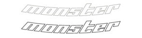 MONSTER SPORT HOLLOW STICKER [CURVE] CLEAR X LIGHT SILVER FOR  ZZZA15