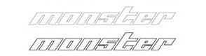 MONSTER SPORT HOLLOW STICKER [STRAIGHT] CLEAR X LIGHT SILVER FOR  ZZZA10
