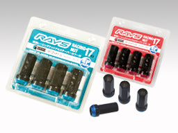 RAYS RACING SERIES 17HEX RACING 2 PIECE NUT SET (THROUGH TYPE) 4 PACK M12X1.25 FOR  7413-M12-1-5-1-1