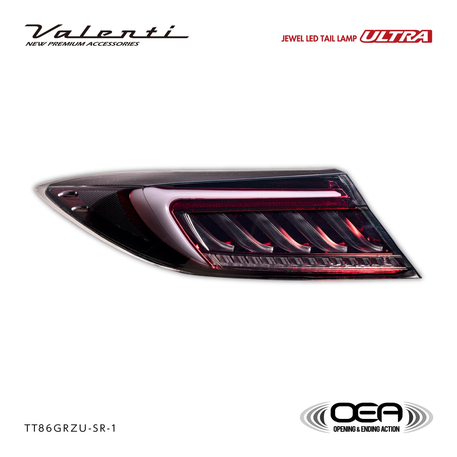 VALENTI REPAIR ONE SIDE ONLY JEWEL LED TAIL LAMP ULTRA RIGHT SIDE FOR TOYOTA GR8 ZN8 SUBARU BRZ ZD8 TT86GRZU-SR-1-RH