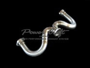 POWER CRAFT HYBRID EXHAUST MUFFLER SYSTEM WITH BLACK TAIL FOR FERRARI 355 P-FE360101-BKT