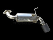 POWER CRAFT SINGLE TAIL REAR MUFFLER WITH TITANIUM TAIL WITH MATTE BLACK FINISH FOR SUBARU BRZ ZD8 P-SU270126-BKT