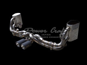 POWER CRAFT HYBRID EXHAUST MUFFLER SYSTEM WITH BLACK TAIL FOR PORSCHE 991 GT3 PORSCHE 991 GT3 RS P-PO640101-BKT