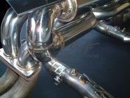 POWER CRAFT HYBRID EXHAUST MUFFLER SYSTEM WITH BLACK TAIL FOR FERRARI F430 SPIDER P-FE380101-BKT