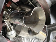 POWER CRAFT HYBRID EXHAUST MUFFLER SYSTEM WITH RACING STRAIGHT CATALYZER AND WITH BLACK TAIL FOR FERRARI 488 PISTA P-FE880103-SE-BKT