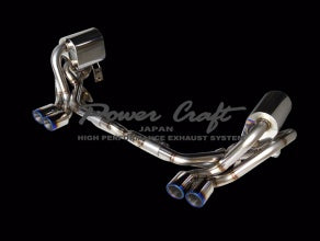 POWER CRAFT HYBRID EXHAUST MUFFLER SYSTEM WITH BLACK TAIL FOR PORSCHE 997 CARRERA S 4S PDK P-PO920101-BKT