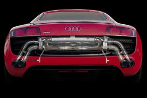 POWER CRAFT HYBRID EXHAUST MUFFLER SYSTEM WITH BLACK TAIL FOR AUDI R8 5.2 V10 SPIDER P-AU710101-BKT