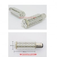 CRYSTAL EYE WORLD'S LONGEST LED BULB (RED W BULB) FLUX LED 33 BULBS S25 SOCKET BASE 150 DEGREE PIN TYPE FOR  H004LR