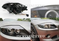 CRYSTAL EYE CCFL SQUID RING PROJECTOR HEADLIGHTS, BLACK TYPE FOR BMW E85 Z4 S026BK