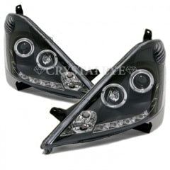CRYSTAL EYE CCFL SQUID RING PROJECTOR HEADLIGHT V2 (BLACK) FOR HONDA FIT GE6~9 S108BK