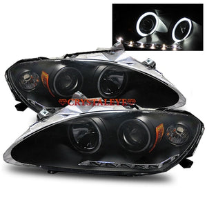 CRYSTAL EYE DOUBLE CCFL SQUID RING PROJECTOR HEADLIGHTS (BLACK) FOR HONDA S2000 ZENKI L013BK