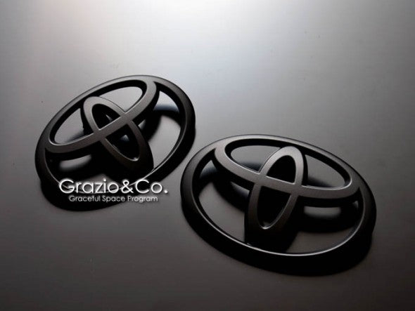 GRAZIO&CO FRONT T MARK EMBLEM MATT BLACK FOR TOYOTA 86 ZN6 ZENKI LATE MODEL EMB702MAT-FT-BL