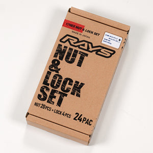 RAYS 17 HEX NUT & LOCK SET FOR 631 6H 12X1.5 BLACK 74081000007BK