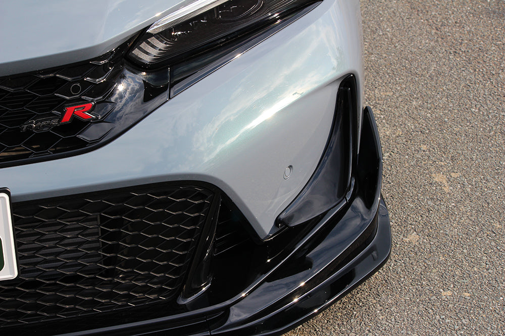 M&M HONDA FRONT CANARD FRP GLOSS BLACK PAINTED FOR HONDA CIVIC FL5