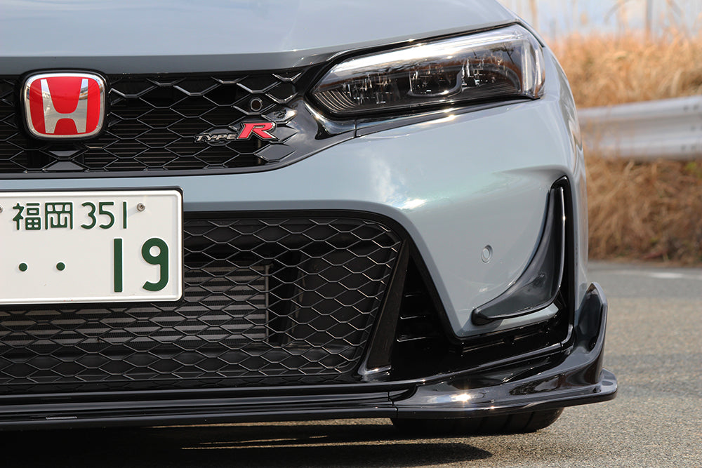 M&M HONDA FRONT CANARD FRP GLOSS BLACK PAINTED FOR HONDA CIVIC FL5