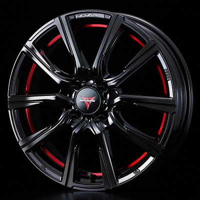 WEDS NOVARIS ROHGUE CB 16X5.0J +45 4H 100 BK-RED BLACK 0039488