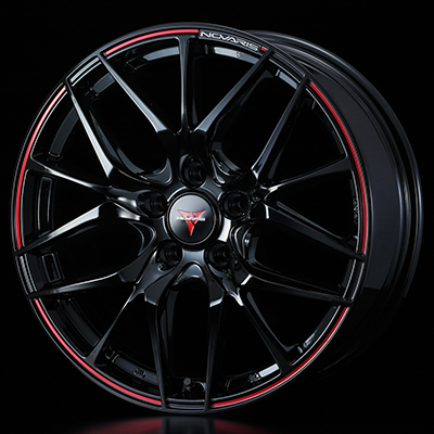 WEDS NOVARIS ROHGUE SH 18X7.0J +53 5H 114.3 BK-RED BLACK 0039506
