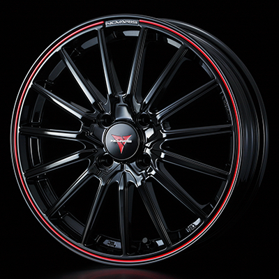 WEDS NOVARIS ROHGUE SO 15X4.5J +45 4H 100 BK-RED BLACK 0039508
