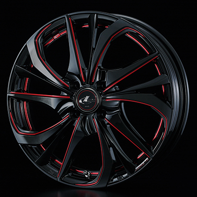 WEDS LEONIS TE 17X6.5J +42 4H 100 BK-SC RED BKMC 0038752