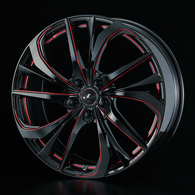 WEDS LEONIS TE 19X8.0J +35 5H 114.3 BK-SC RED BKMC 0038785