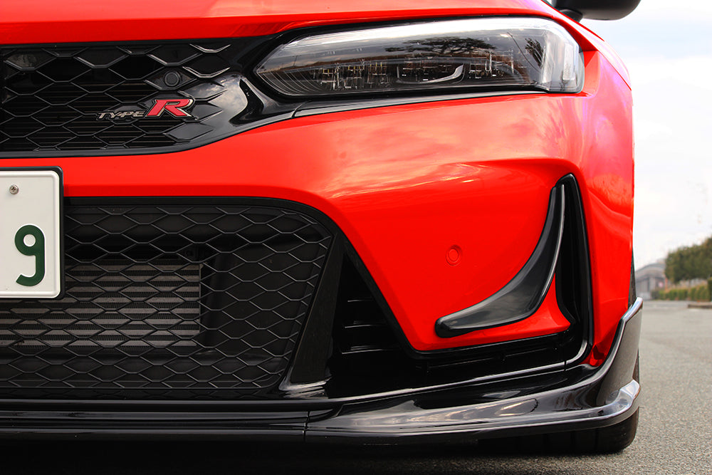 M&M HONDA FRONT CANARD FRP GLOSS BLACK PAINTED FOR HONDA CIVIC FL5