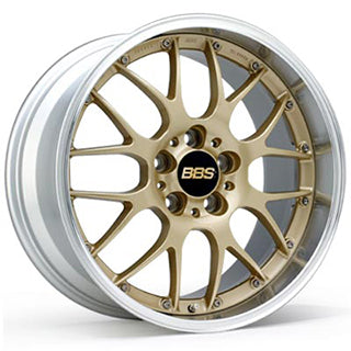 BBS RS-GT RS951 19X8.0 +45 5X114.3 <DISC> GOLD X <RIM> SILVER DIAMOND CUT (GL-SLD) FOR  RS951-GL-SLD