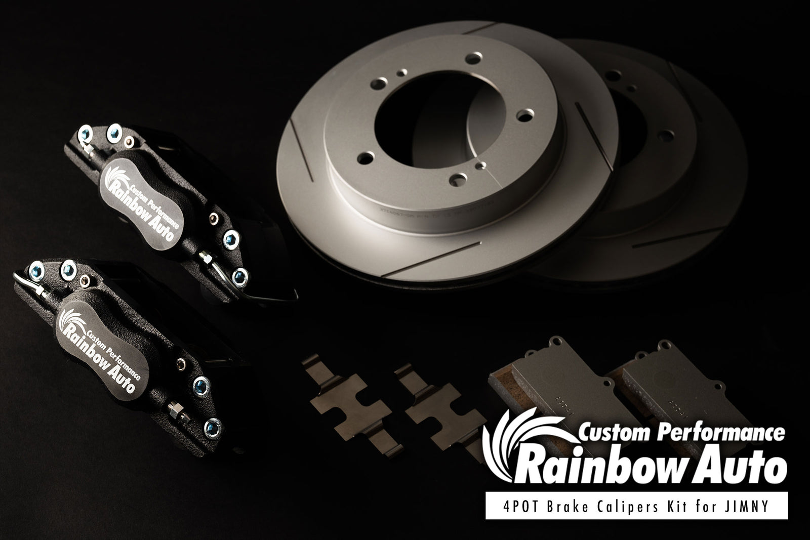 RAINBOW AUTO 4-POT BRAKE CALIPER KIT FOR SUZUKI NOMAD JC74 SIERRA JB74 JIMNY JB64 JB23 33 43 RAINBOW-AUTO-00009