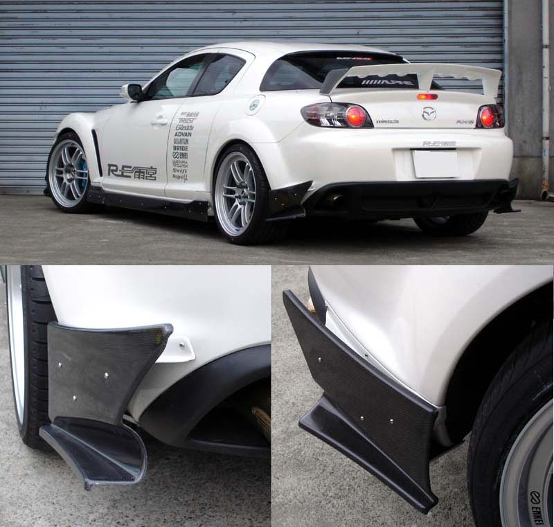 RE-AMEMIYA BOWTECH SIDE SPOILER FRP FOR MAZDA RX-8 D0-088030-022