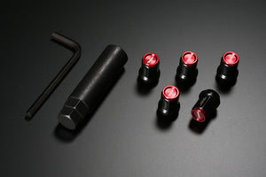 MONSTER SPORT HEPTAGON WHEEL NUTS M12XP1.5 20PCS RED ZZTN52-20R