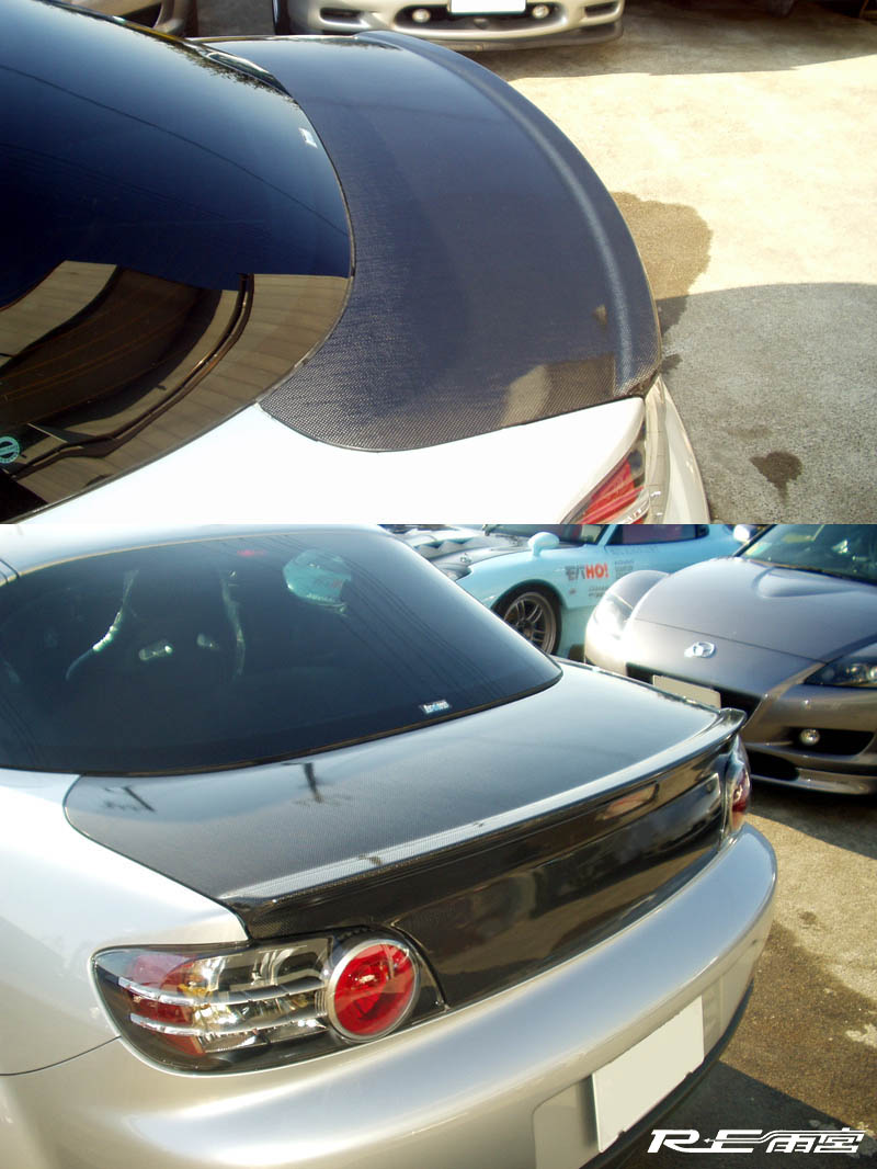 RE-AMEMIYA DUCK TAIL TRUNK FRP FOR MAZDA RX-8 D0-088030-035