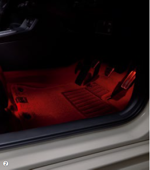HONDA FOOTLIGHTS & SEAT UNDERLIGHTS LED RED ILLUMINATION 08E10-T43-001B