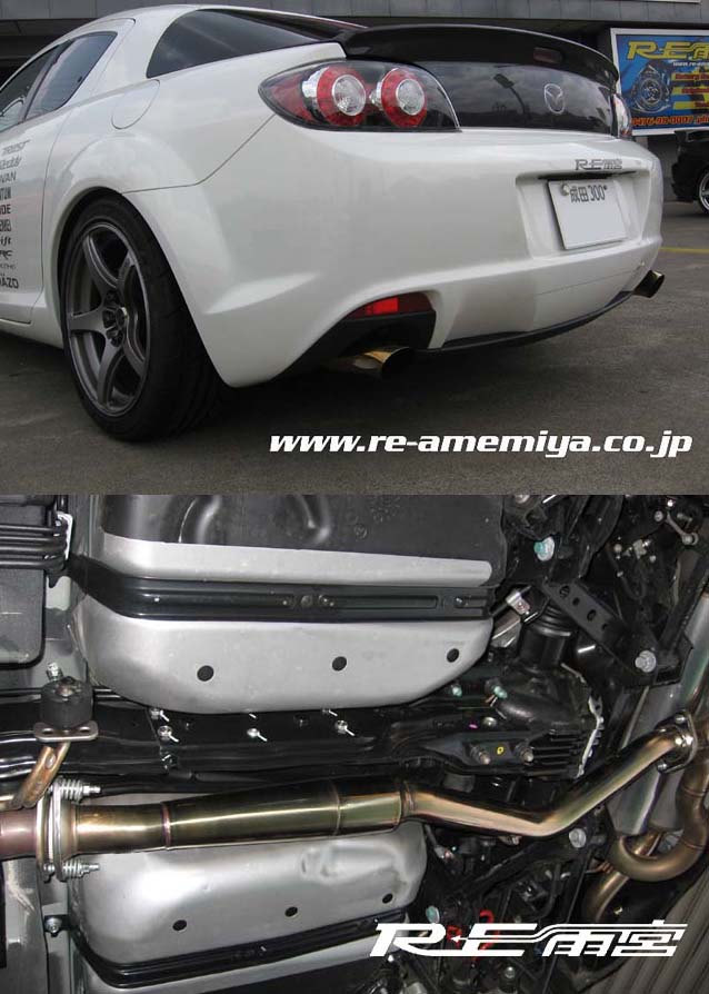 RE-AMEMIYA DOLPHIN TAIL MUFFLER & CHAMBER KOUKI EXHAUST FOR MAZDA RX-8 M0-088035-S11
