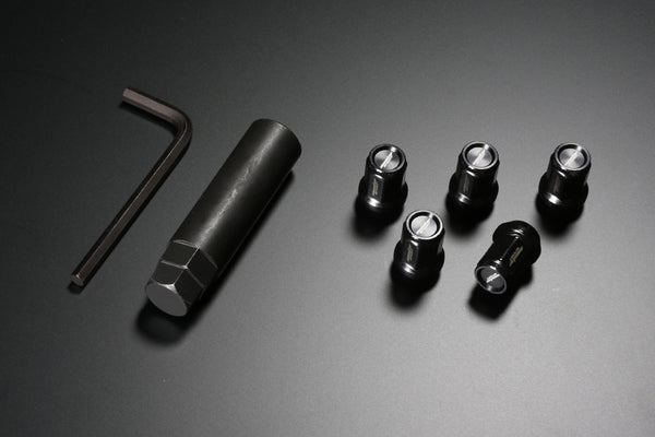 MONSTER SPORT HEPTAGON WHEEL NUTS M12XP1.5 16PCS BLACK ZZTN52-16BK