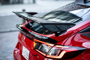 MAX ORIDO REAR WING CARBON WEATHER RESISTANT CLEAR COATING FOR HONDA CIVIC FL5 AKE-FL5-RW-CAR-BK