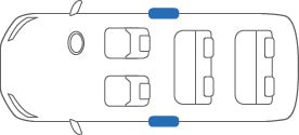 KARO SISAL BLUE WHITE LUGGAGE MAT FOR TOYOTA ESTIMA AHR20W SISAL-2327-BLUE-WHITE
