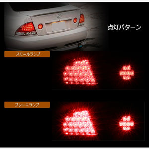 78WORKS LED TAIL LAMP RED CLEAR FOR TOYOTA ALTEZZA GXE10 SXE10 J017RCVWRC