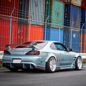 78WORKS FLOWING TURN SIGNALS SIDE MARKERS FIBER LED TAIL LAMPS SMOKED FOR NISSAN S15 SILVIA VERIETTA L217SM