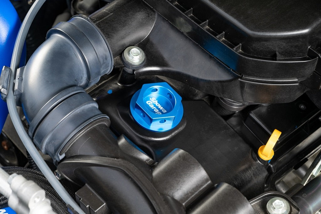 SHOWA GARAGE SGR ALUMINUM OIL FILLER CAP BLUE FOR JIMNY JB64 SIERRA JB74 NOMAD JC74 P00047