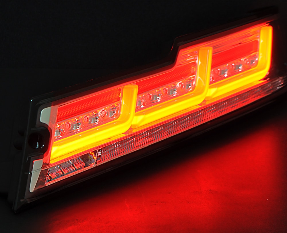 CRYSTAL EYE FIBER LED TAIL, FLOWING SEQUENTIAL TURN SIGNALS, CLEAR FOR DAIHATSU HIJET CARGO ATRAI WAGON J254-CL