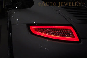 CRYSTAL EYE FIBER FULL LED TAIL LAMP (RED CLEAR) AUTOJEWELRY FOR PORSCHE 997 911 ZENKI J160RC