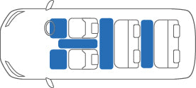 KARO SISAL BLUE WHITE LUGGAGE MAT FOR TOYOTA IPSUM SXM1#G SISAL-1866-BLUE-WHITE