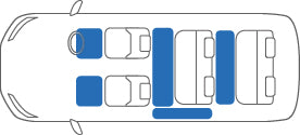 KARO SISAL BLUE WHITE FLOOR MATTS FOR MAZDA BONGO FRIENDEE SGLR SG5W SISAL-671-BLUE-WHITE