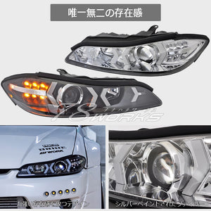 78WORKS CIRCUIT SPEC FIBER LED HEADLIGHT V3 CHROME FOR NISSAN S15 SILVIA VERIATTA S287-CR