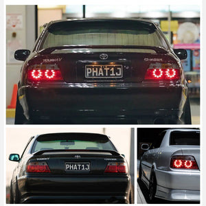 78WORKS LED TAIL LAMP V2 RED SMOKE FOR TOYOTA 100 SERIES CHASER JZX LX GX SX ZENKI KOUKI S313RS